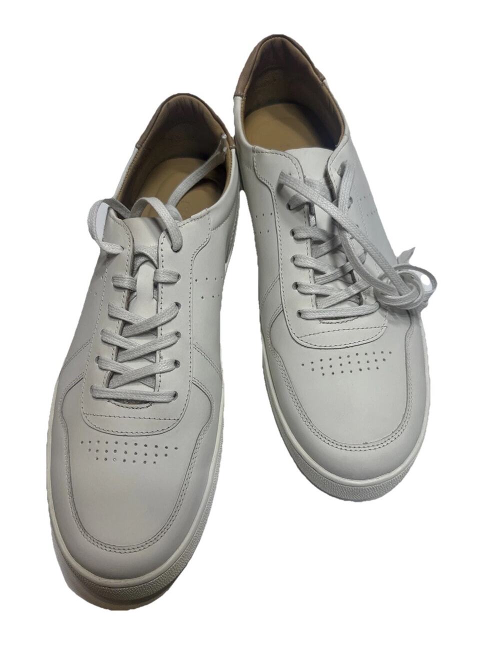 Nisolo Beta Go-To Court Sneaker White Leather Lace Up Men’s 8.5 NIB
